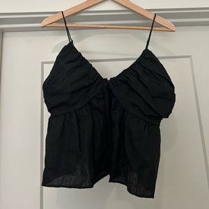 Jcrew Tank - black with ruched top size M